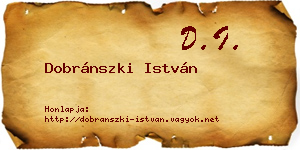 Dobránszki István névjegykártya