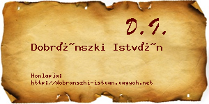 Dobránszki István névjegykártya