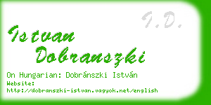 istvan dobranszki business card